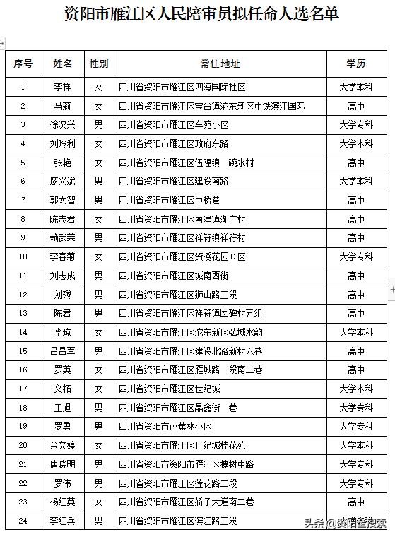 资中县人民政府办公室人事任命，县域发展新篇章启航